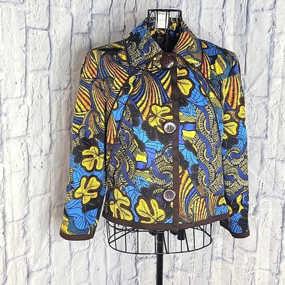 HARVE BENARD‎ Paisley And Floral Short Jacket Size 6 - Picture 1 of 7